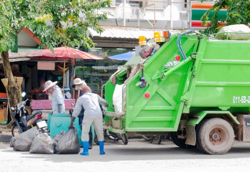 Professional team handling builders waste clearance services